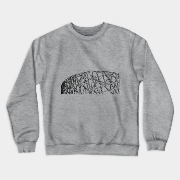 Beijing Olympic Stadium Silhouette Crewneck Sweatshirt by LLLUID